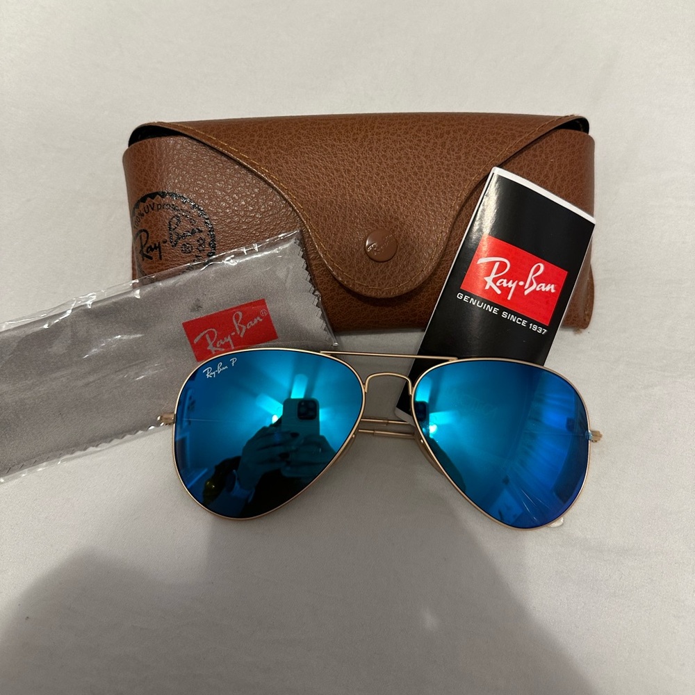 Aviator Flash Lenses - Blue Polarized